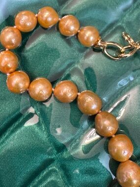 10-12 mm Classic Fresh Water Pearl Bead Necklace in Micron Setting